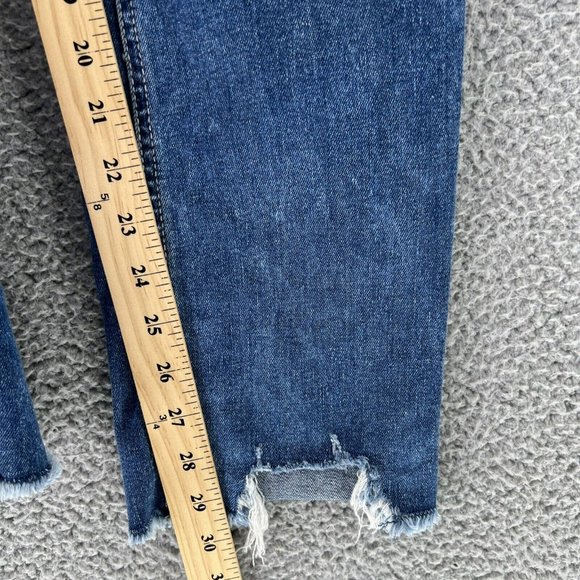 Silver Jeans Suki 28X31 Mid Straight Medium Wash Faded Denim Distressed - Picture 7 of 12